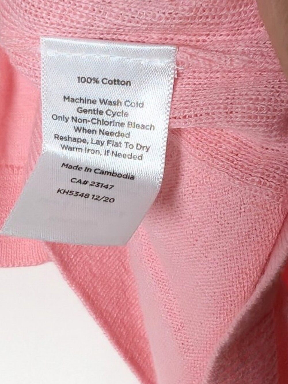 NWT Talbots Lightweight Light Pink V-Neck Knit Top Sweater Cotton Small - Picture 3 of 7